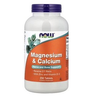 NOW Magnesium & Calcium with Zinc and Vitamin D3 250 Tablets