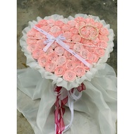 Bouquet of glittery orange roses 50-55b