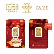 TURBO [5G] PAMP Lucky Cat Good Luck 2023 Pure Gold Bar 9999Gold