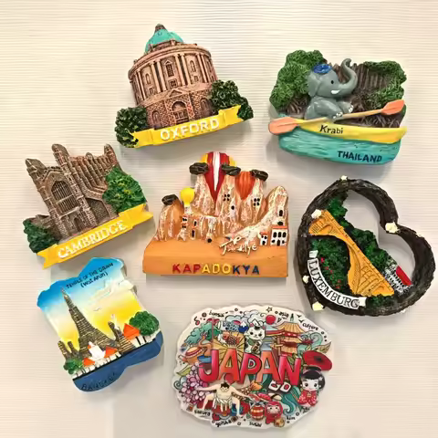 Fridge Magnet University of Cambridge Bangkok Turkey Japan University of Oxford UK Thailand Resin Re