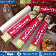 🇸🇬 5/10/20M Baking Paper Baking Paper With cutter Barbecue Double-sided Silicone Oil Paper Parchment