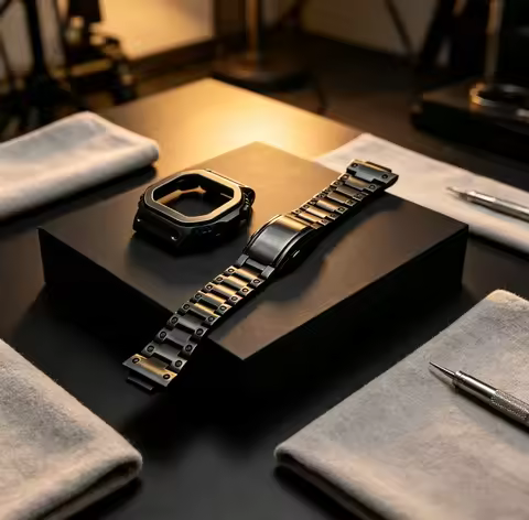 DW5600 GW5610 Titanium Case Mod Kit For Casioak Watch Metal Bezel And Strap G5600E GWB5600 GWM5610 D