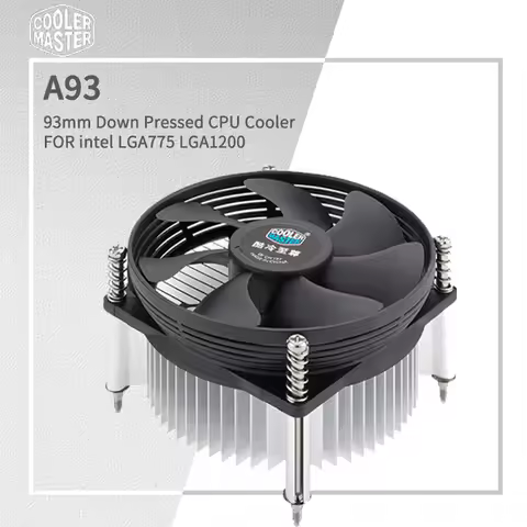 Cooler Master A93 CPU Cooler For Intel LGA775 LGA1200 CPU Radiator 93.5mm Quiet Cooling Fan