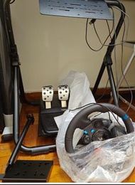 G29遊戲軚盤,連車架,腳踏