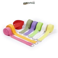 PINKHALLWAY Yoga Strap, 1.8mx3.8cm Flexibility Exercise Straps,  Adjustable D-Ring Buckle Durable Co