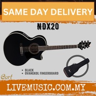 Cort NDX20 - Acoustic-Electric Guitar Ovangkol Fretboard with Gig Bag - Black (NDX 20/NDX-20)