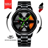 SHIFT NISMO SPIN 360° Jam Tangan Lelaki Sport Rim Men Watch Hub Real 3D Custom Mold Wheel Watch Design Wrist Watch