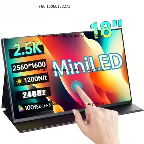 18 Inch 2.5K 240Hz MiniLED 2560*1600P 1200Nit 100%DCI-P3 HDR IPS Screen Gaming Display For PC XBox P