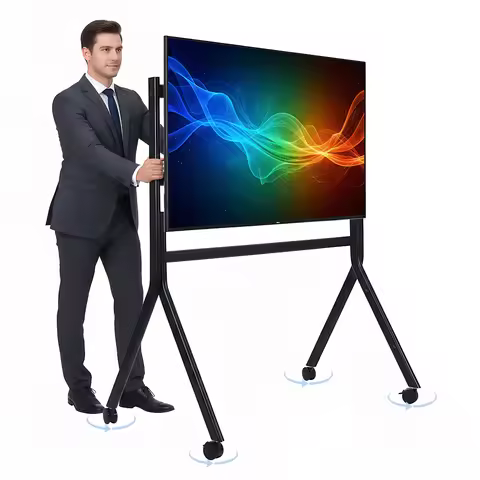 Portable Corner TV Floor Stand for 86-110 Inch Screens 360°Swivel TV Floor Stand Max Load 485LBS/220