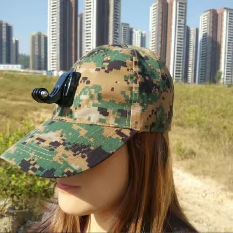 Accessories Canvas Sun Hat Cap with Base for Gopro Hero 119875 SJCAM SJ4000/6/8 Akaso EKEN H9 Xiaomi