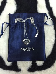 AGATHA 法國鑽石鏤空造型925純銀項鍊