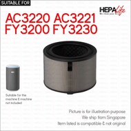 Philips AC3220 AC3221 FY3200 FY3230 Compatible Replacement Hepa Carbon Filter - Hepalife