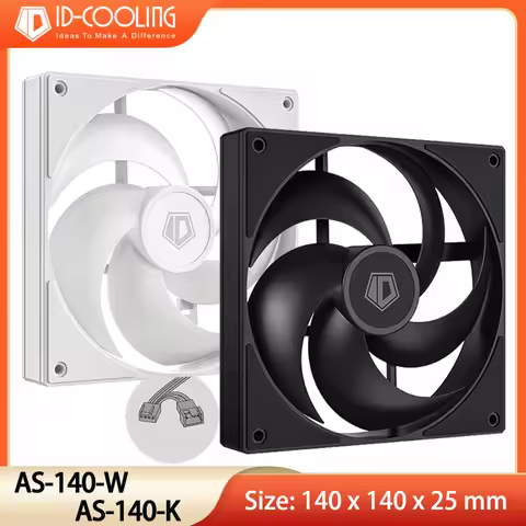 ID-COOLING AS-140-K 140mm High Performance Computer Cooling Fans,Fan Speeds：300-1800 RPM,Hydraulic B
