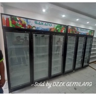 New 2025 -SAKATO 3 Doors Chiller 1500L Heated Glass Chiller 3 Doors New SC-D3-1830TCH BLOWER AUTO DE
