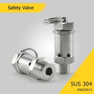1/4" 1/2" BSPT Male 304 Stainless Steel Sanitary Spring Pressure Relief Safety Valve 0.5 1 2 3 -10 B