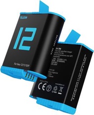 實體店鋪(Hero 5 6 7 8 $98 / 9-12 $126) TELESIN 1750mAh Decoded Battery for GoPro Hero 12 / Hero 11 / Hero 10 / Hero 9, Hero9 / Hero10 / Hero11 / Hero12 (Fully Compatible with GoPro 12/ 11/ 10/ 9/ 8/ 7/ 6/ 5 Original Charger) 解碼充電充電池
