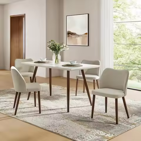 Dining Chairs Set of 4, Upholstered Kitchen Dining Room Chair Set Morden Accent Side Dinner Chair wi