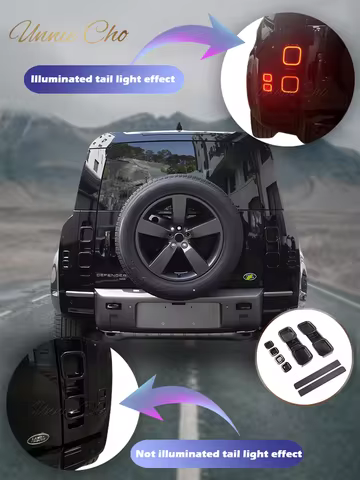 For Defender 90 110 Modification Accessories Black Edition L663 2020-2025 Tail Light Cover for Rear 