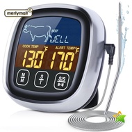 MERLYMALL Digital Meat Thermometer, Waterproof Touch Screen Kitchen Thermometer, Portable LCD Displa