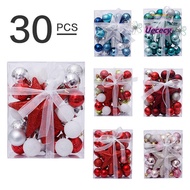 UECECY 30Pcs 3CM Ball Bauble Home Decor Plastic  Year Xmas Hanging