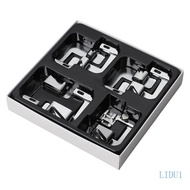 LIDU1 7Pieces Rolled Hem Presser Foot Wide Rolled Hem Foot 7 Size Hemmer Foot Set