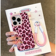 2-In-1 Pink Leopard Y2K Casing hp Oppo Reno 15F 15 Pro Max A6T Pro 5G A6X 14F A3X A5 Pro A5 2025 A5I