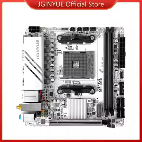 JGINYUE AMD B550 ITX Motherboard supports Ryzen R5 4000/5000 series processors DDR4 RAM Desktop PC P