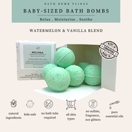 Mini Baby-sized Bath Bombs | Melona Blend [6 x 40g per box]