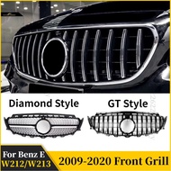 For Mercedes Benz E 2009-2020 Front Bumper Grille Mesh Grill W213 W212 GT Diamond Style E180 E200 E300 E260 E320 E350