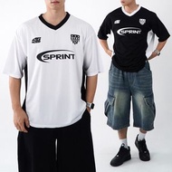 韓國網眼波蜴短袖 男裝 Tee Oversized Graphic V-Neck Jersey Y2K