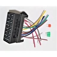 Car fuse box 12v 24v universal fuse box holder. 8 port fuse box universal fuse box