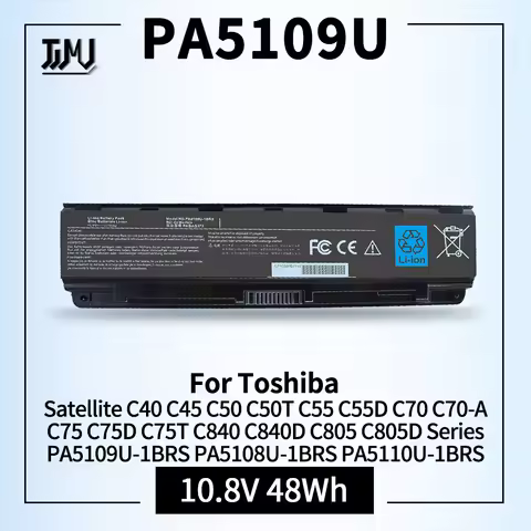 PA5109U-1BRS Laptop Battery for Toshiba Satellite C40 C45 C50 C50T C55 C55D C70 C70-A C75 C75D C75T