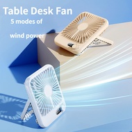 Portable Table Desk Fan USB Rechargeable Mini Desk Fan Strong Wind Desktop Fan Suit for Office Dormitory Kipas Caj Meja