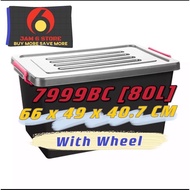7999BC STORAGE BOX WITH WHEEL Kotak Besar Tebal Tahan Lama Raya Cerek New Year A1 Milo Manggi Acuan