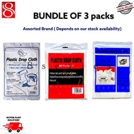 ( SG SELLER )9ft x 12ft Painting drop cloth / plastic cover / drop cloth / plastic painting sheet