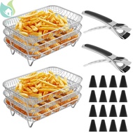 6Pcs Air Fryer Dehydrator Rack for AF300UK Stainless Steel Rectangle Air Fryer Basket SHOPQJC5707