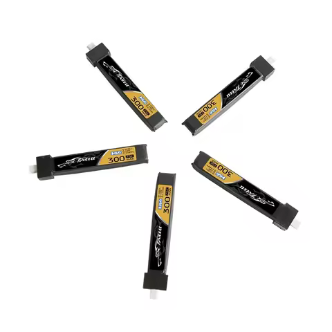 5PCS TATTU 1S 300mAh 3.8V 75C HV 4.35V Lipo Battey With BT2.0 Plug For BETAFPV Ceuts FPV Kit Racing 