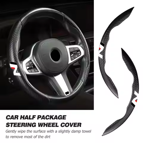 Carbon Filber Car Steering Wheel Cover Suitable for 12.6 Inches For Hyundai N Line i20 i30 Sonata Tu