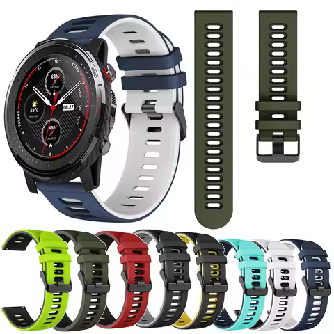 Watchband For Huami Amazfit Stratos 3 2 2S pace Strap Bracelet 20/ 22mm Watchstrap Silicone For Huaw