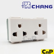 CHANG ปลั๊กกราวด์คู่ แนวตั้ง สีขาว ช้าง รุ่น PCH-904N