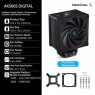 Deepcool | DeepCool AK500S Digital Display CPU Cooler 5 Heat pipes TDP 240W Cooling ATX PC Radiator