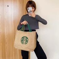 Starbucks Korean style sedge bag for going to the beach and going out is luxurious
