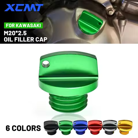 M20x2.5 CNC Oil Filler Cap Plug For Kawasaki Ninja 250 400 600R 650 Z650 ZXR750 ER-4N ER-6N KLX250 M