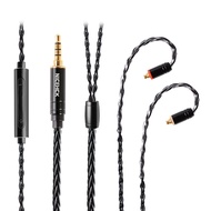 【】 Nicehck Blackwheat With Mic 8 Core Silver Plated Copper Cable Mmcx/nx7/qdc/0.78 2pin For Db3 C10 