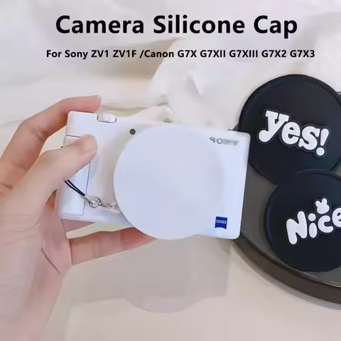 Camera Silicone Case Lens Cap Cartoon Camera Cap for Sony ZV1 ZV1F Canon G7X G7XII G7XIII G7X2 G7X3 