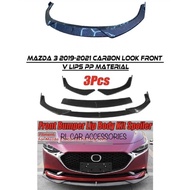Mazda 3 2020 2021 2022 2023 2024 GVC front bumper lip diffuser skirt  bodykit body kit