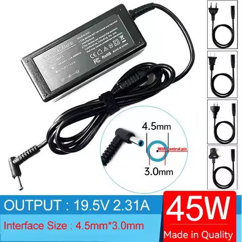 19.5V 2.31A 45W Laptop Ac Adapter Charger For HP Pavilion x360 11 11-k 15 15-d 15-an 15-au 15-bw M3 