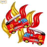 UMTTER Fire Truck Balloon, Fire Truck Foil Party Decorations, Birthday Party Balloon Set Fire Design