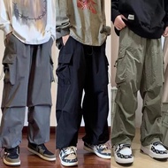 Straight Casual Pants Seluar kargo lelaki Trend Multi Pocket Cargo Pants Men Retro Cargo Pants Loose