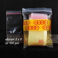 Plastic Clip 5X8CM Plastic Clip 5 X 8 Cm Multipurpose Ziplock Pe 5X8 cm Contents 100pcs